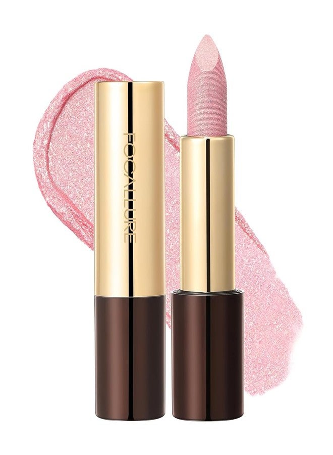 Focallure Glisten Opal Hydrating Lip Balm-PK02 Sour Sugar, Shimmer Finish, Hydrating Lip Balm, Creamy Texture, Nourishing Ingredients, Easy to Apply, 3.5gm - Image 1